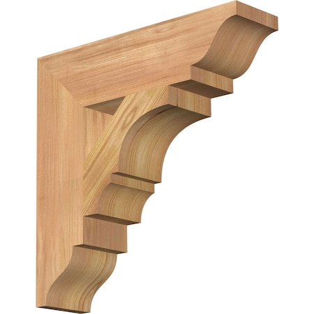 Ekena Millwork Balboa Traditional Smooth Bracket, Western Red Cedar, 3 1/2"W x 14"D x 14"H BKT04X14X14BOA01SWR